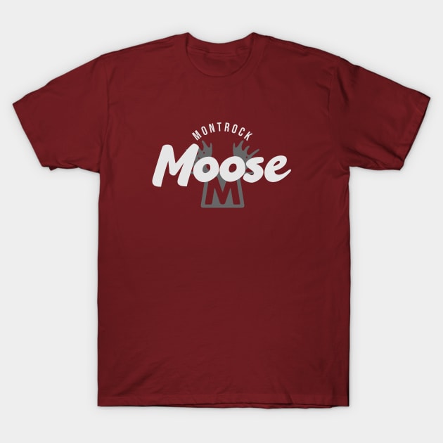 Vintage Style Greyscale Moose T-Shirt by SDCHT